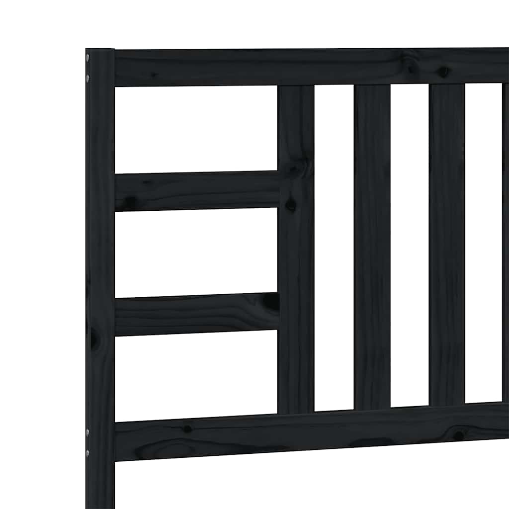 Cabeceira de cama 106x4x100 cm pinho maciço preto