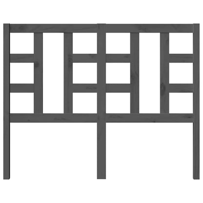 Cabeceira de cama 126x4x100 cm pinho maciço cinzento