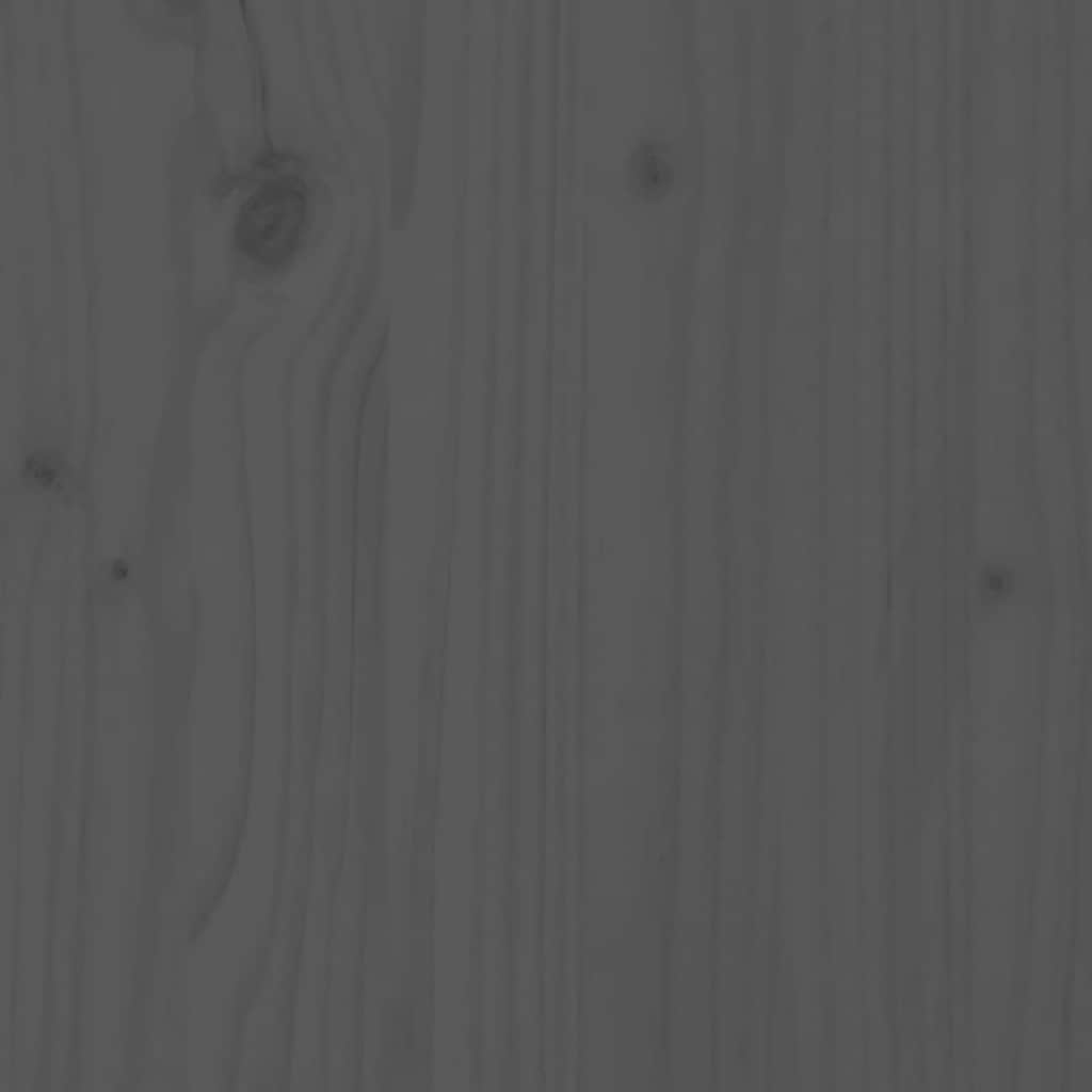 Cabeceira de cama 126x4x100 cm pinho maciço cinzento