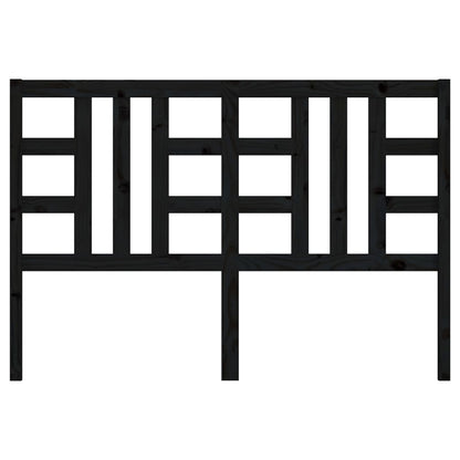 Cabeceira de cama 126x4x100 cm pinho maciço preto