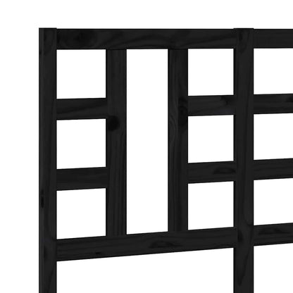 Cabeceira de cama 126x4x100 cm pinho maciço preto