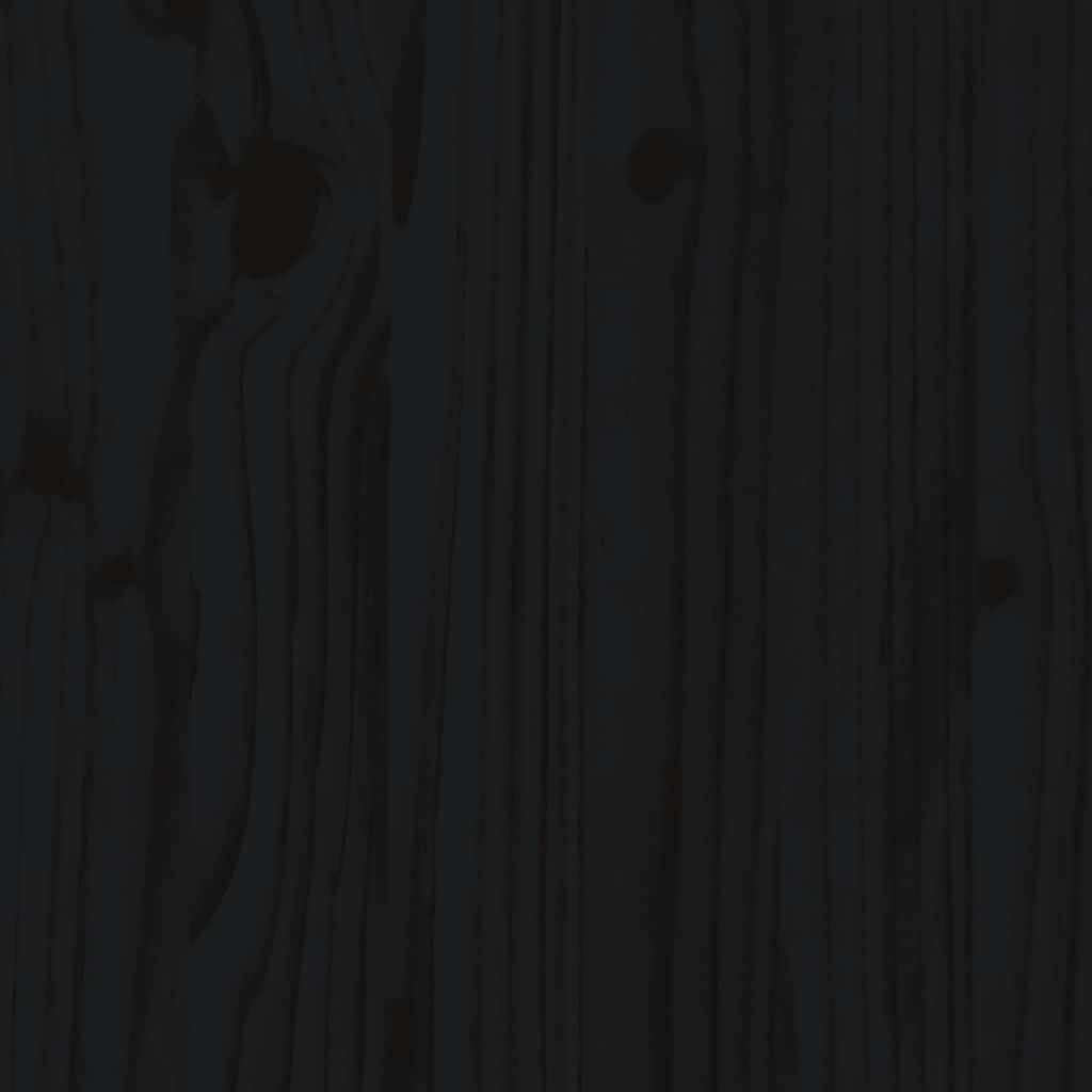 Cabeceira de cama 126x4x100 cm pinho maciço preto