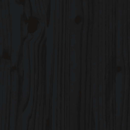 Cabeceira de cama 126x4x100 cm pinho maciço preto