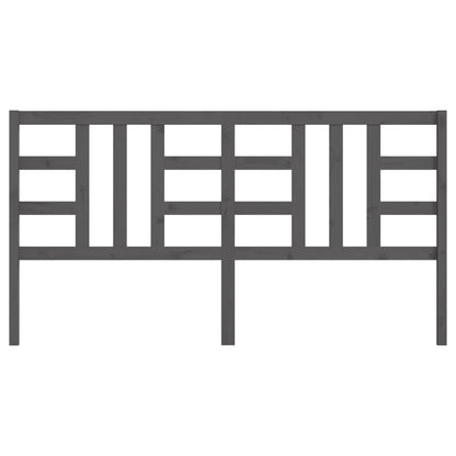 Cabeceira de cama 186x4x100 cm pinho maciço cinzento