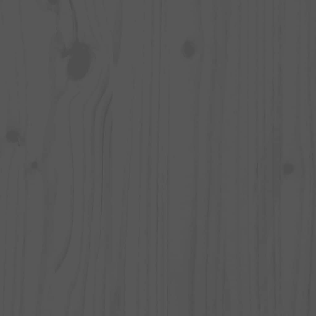 Cabeceira de cama 186x4x100 cm pinho maciço cinzento