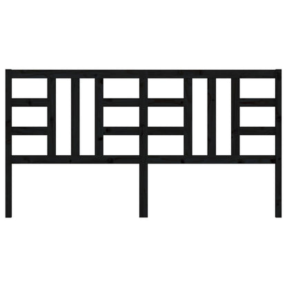 Cabeceira de cama 206x4x100 cm pinho maciço preto