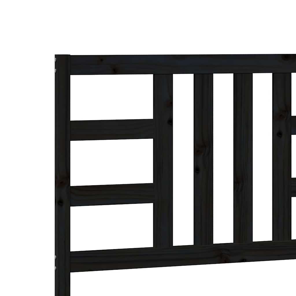 Cabeceira de cama 206x4x100 cm pinho maciço preto