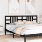Cabeceira de cama 206x4x100 cm pinho maciço preto