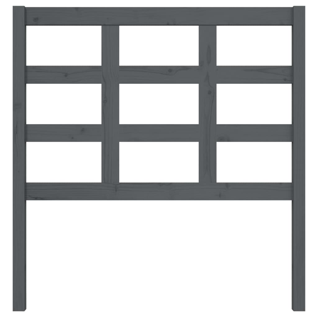 Cabeceira de cama 95,5x4x100 cm pinho maciço cinzento