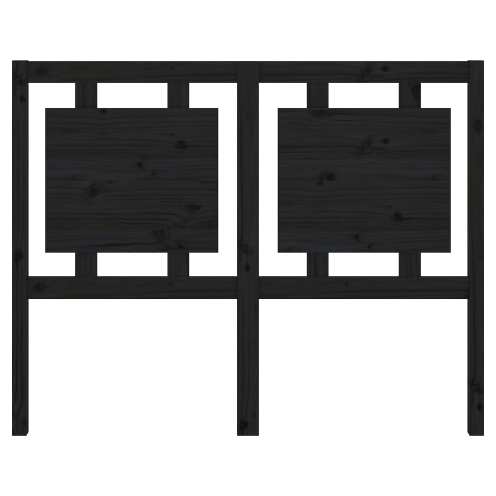 Cabeceira de cama 125,5x4x100 cm pinho maciço preto