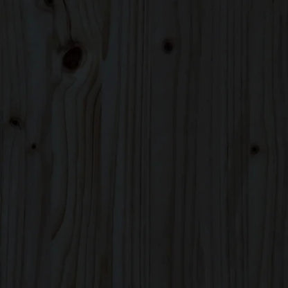 Cabeceira de cama 205,5x4x100 cm pinho maciço preto