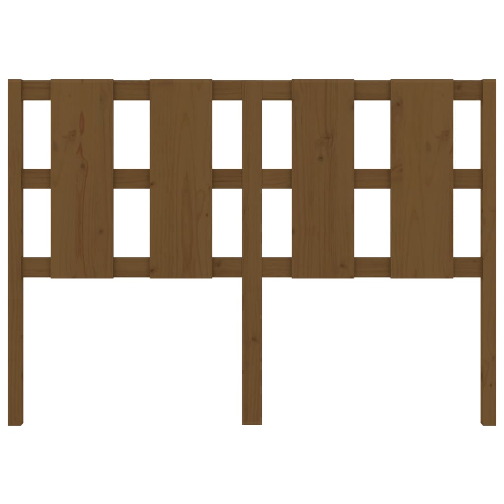 Cabeceira de cama 125,5x4x100 cm pinho maciço castanho mel