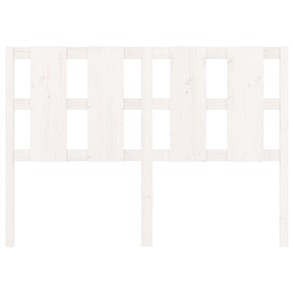 Cabeceira de cama 145,5x4x100 cm madeira de pinho maciça branco