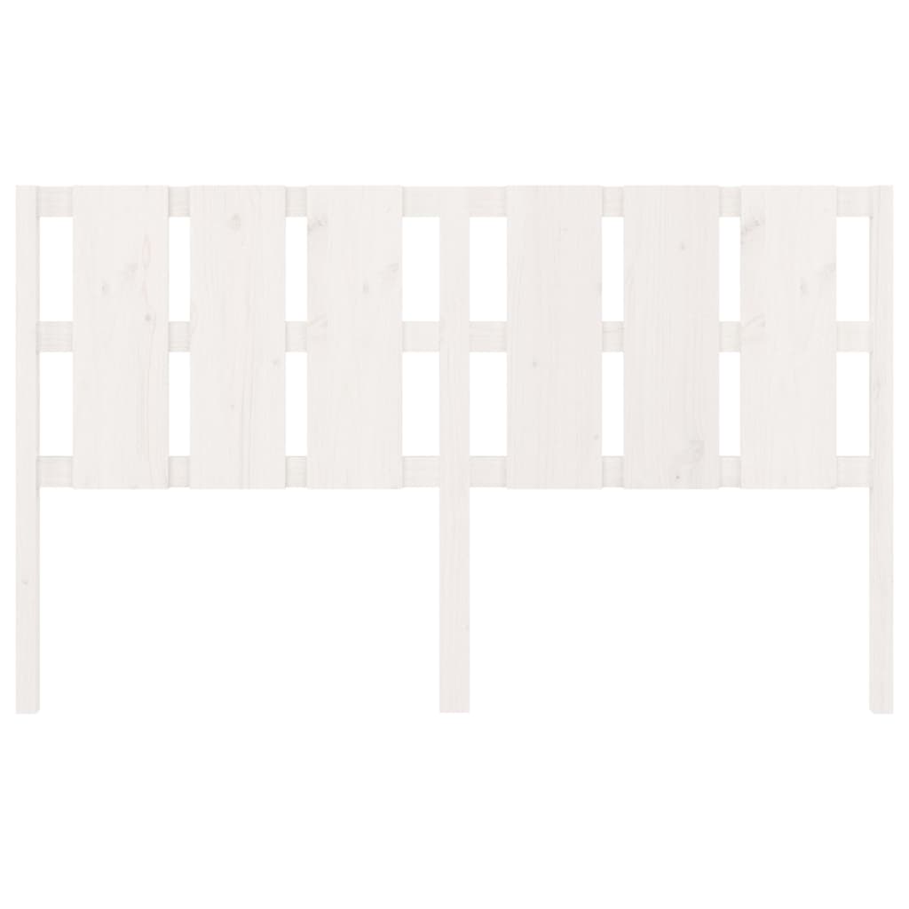 Cabeceira de cama 165,5x4x100 cm madeira de pinho maciça branco