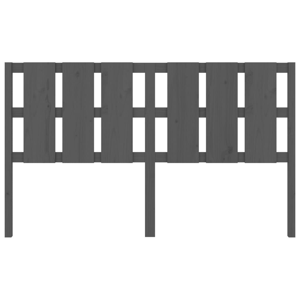 Cabeceira de cama 185,5x4x100 cm pinho maciço cinzento