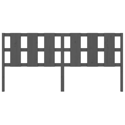 Cabeceira de cama 125,5x4x100 cm pinho maciço cinzento