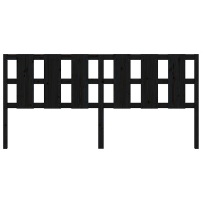 Cabeceira de cama 205,5x4x100 cm pinho maciço preto