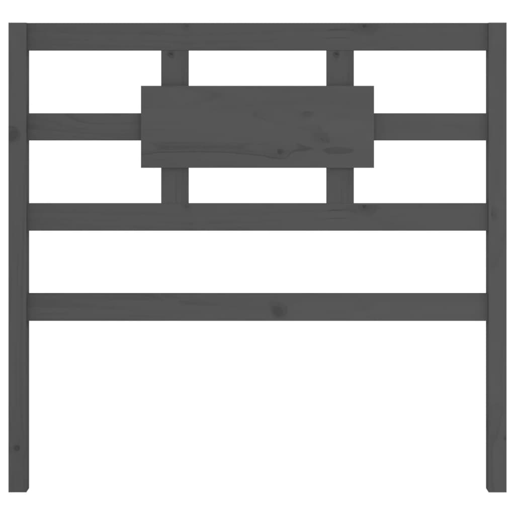 Cabeceira de cama 80,5x4x100cm madeira de pinho maciça cinzento