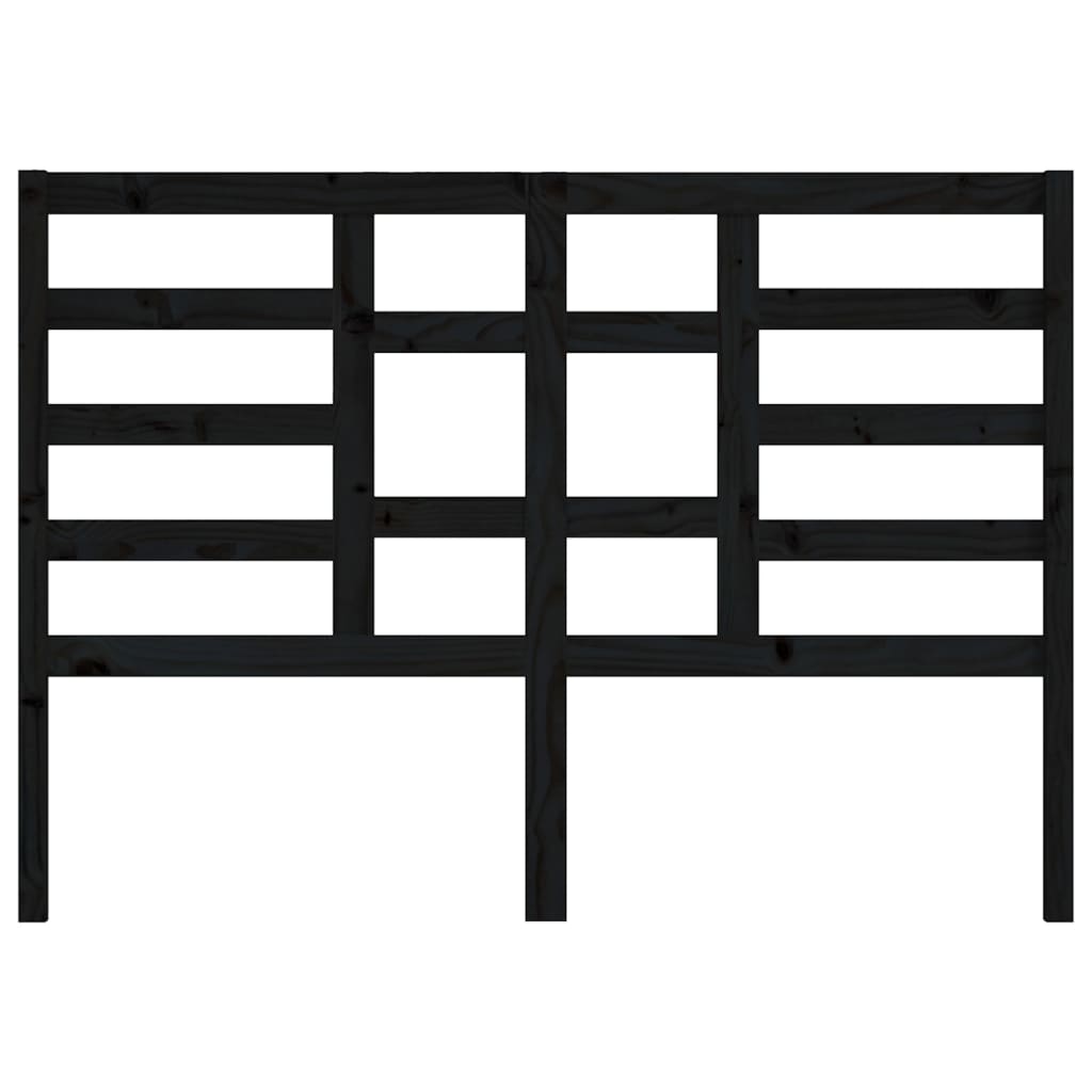 Cabeceira de cama 156x4x104 cm pinho maciço preto