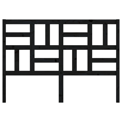 Cabeceira de cama 126x4x104 cm pinho maciço preto