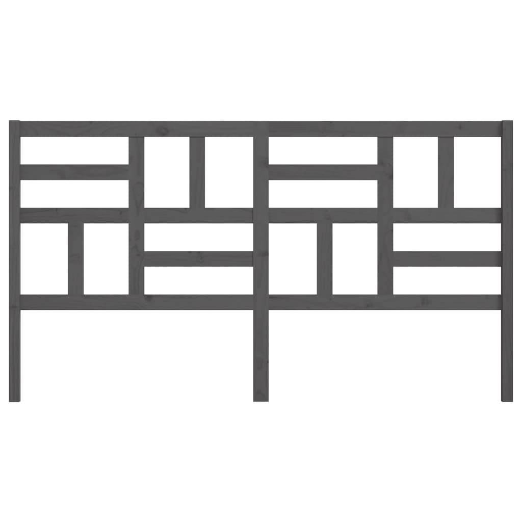 Cabeceira de cama 206x4x104 cm pinho maciço cinzento