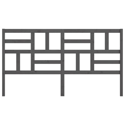 Cabeceira de cama 206x4x104 cm pinho maciço cinzento