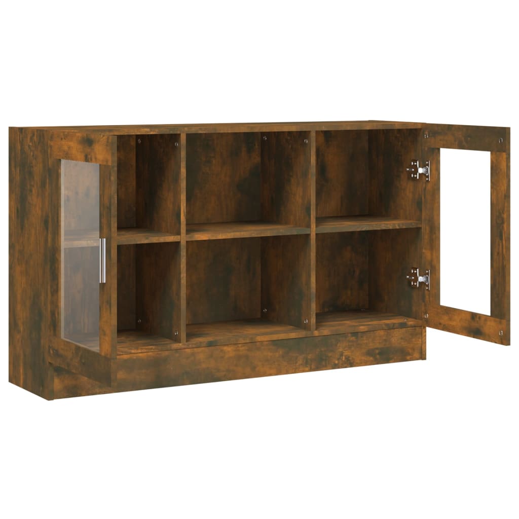 Vitrine 120x30,5x70 cm derivados de madeira carvalho fumado