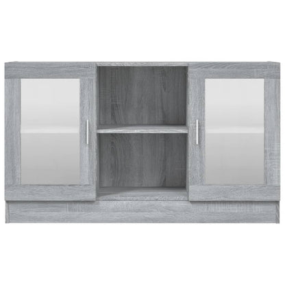 Vitrine 120x30,5x70 cm derivados de madeira cinzento sonoma