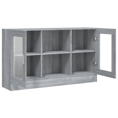 Vitrine 120x30,5x70 cm derivados de madeira cinzento sonoma