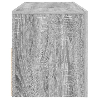 Móvel de TV com luzes LED cinzento sonoma