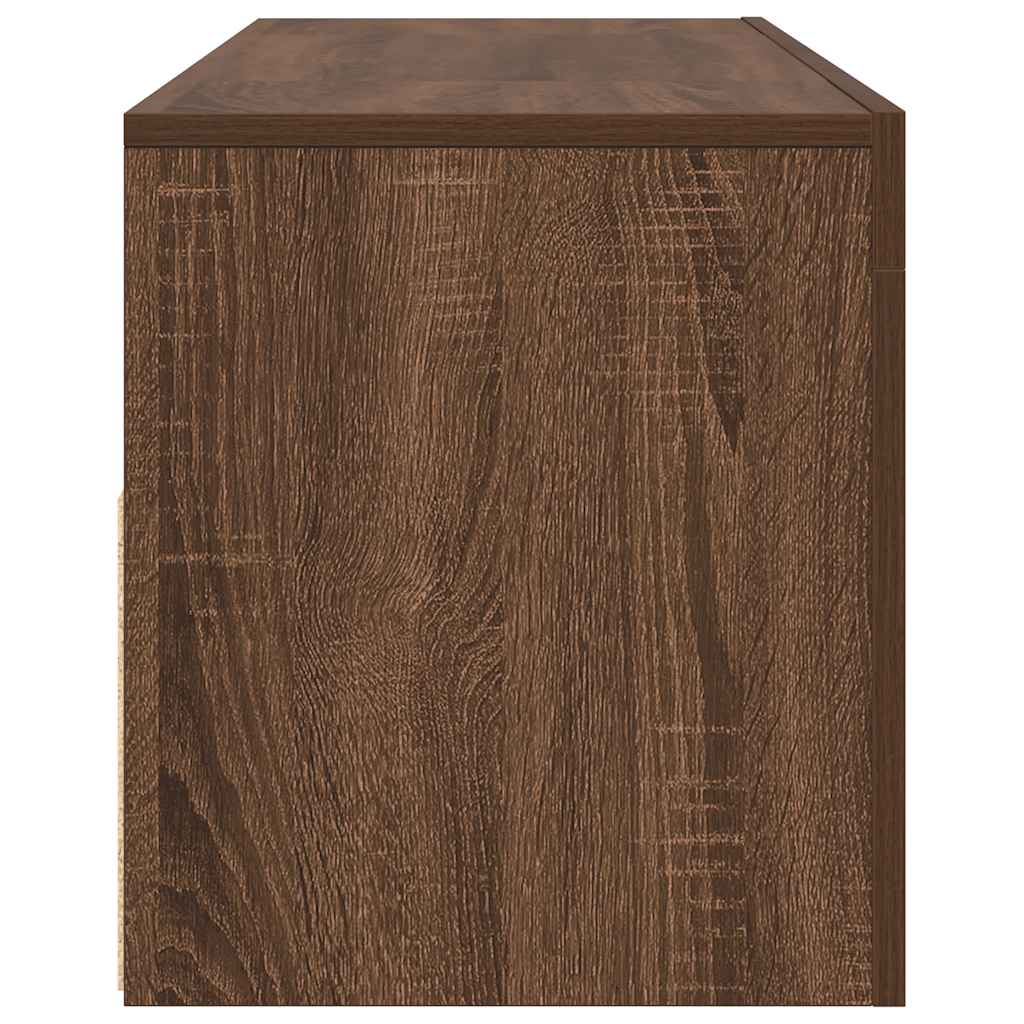 Móvel de TV com luzes LED cor carvalho castanho