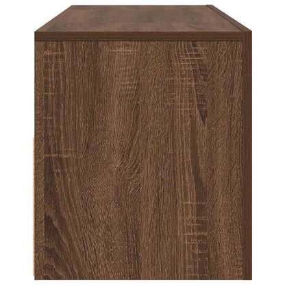 Móvel de TV com luzes LED cor carvalho castanho