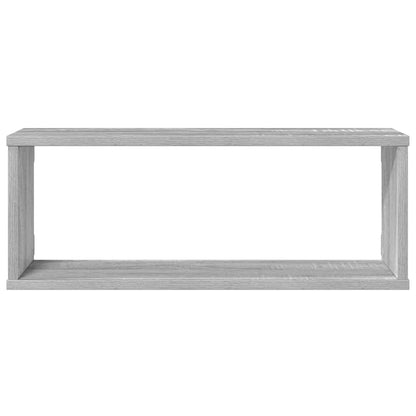 Prateleiras parede 4 pcs madeira processada 60x15x23 cm cinza
