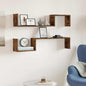 Prateleira parede 2pcs 100x15x20cm deriv. madeira carvalho fum.