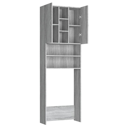 Armário máquina de lavar roupa 64x25,5x190 cm sonoma cinza