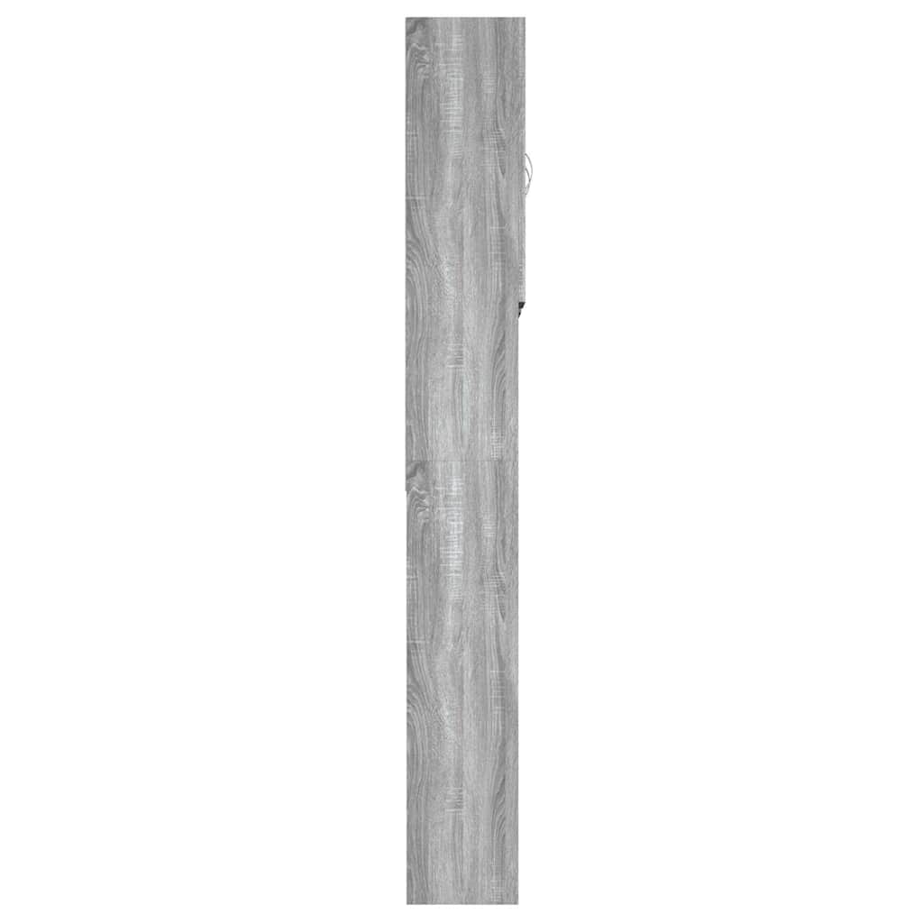 Armário máquina de lavar roupa 64x25,5x190 cm sonoma cinza