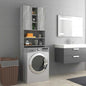 Armário máquina de lavar roupa 64x25,5x190 cm sonoma cinza