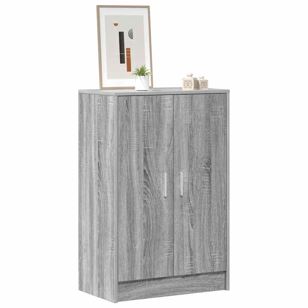 Sapateira 60x35x92 cm derivados de madeira sonoma cinza