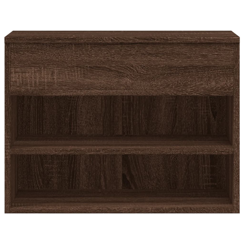 Banco sapateira 60x30x45cm derivados madeira carvalho castanho
