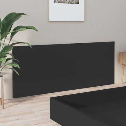 Cabeceira de cama 200x1,5x80 cm derivados de madeira preto