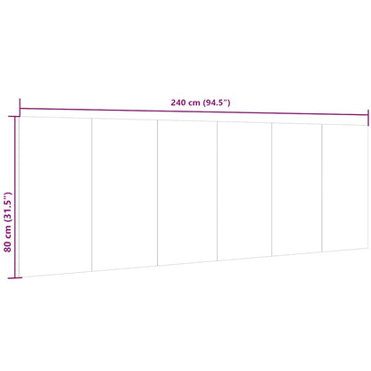 Cabeceira parede 240x1,5x80cm derivados madeira carvalho sonoma