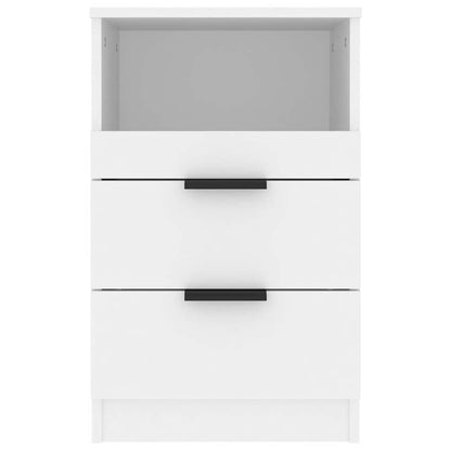 Mesas de cabeceira 2 pcs madeira processada branco