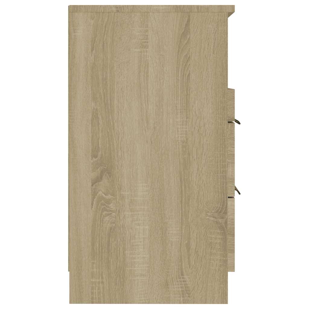 Mesas de cabeceira 2pcs derivados de madeira carvalho sonoma