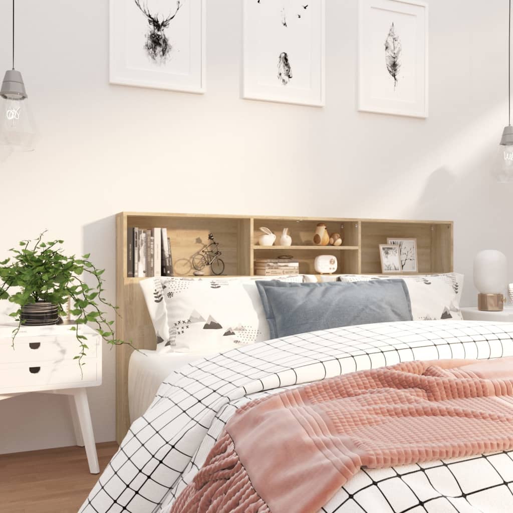 Armário de cabeceira 180x19x103,5 cm cor carvalho sonoma