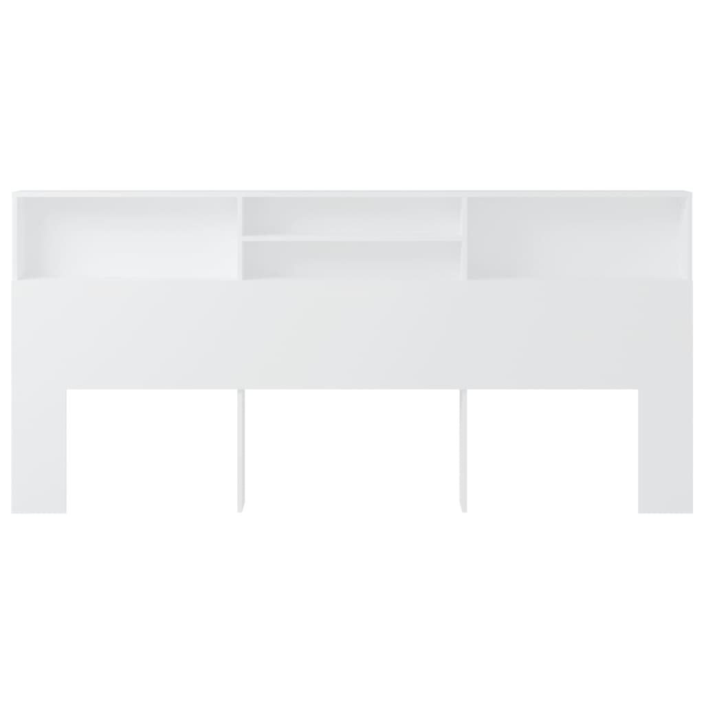 Cabeceira de cama com armário 220x19x103,5 cm branco