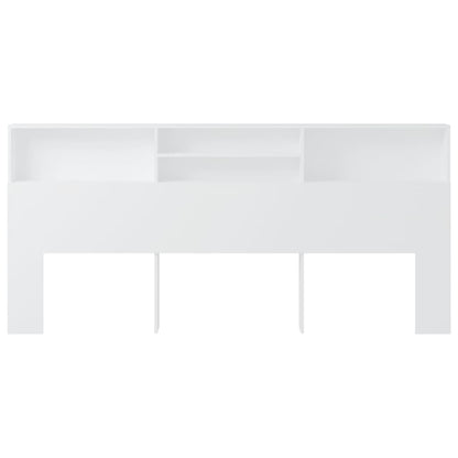 Cabeceira de cama com armário 220x19x103,5 cm branco
