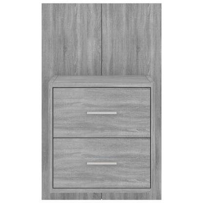 Mesa de cabeceira montagem na parede cinzento sonoma