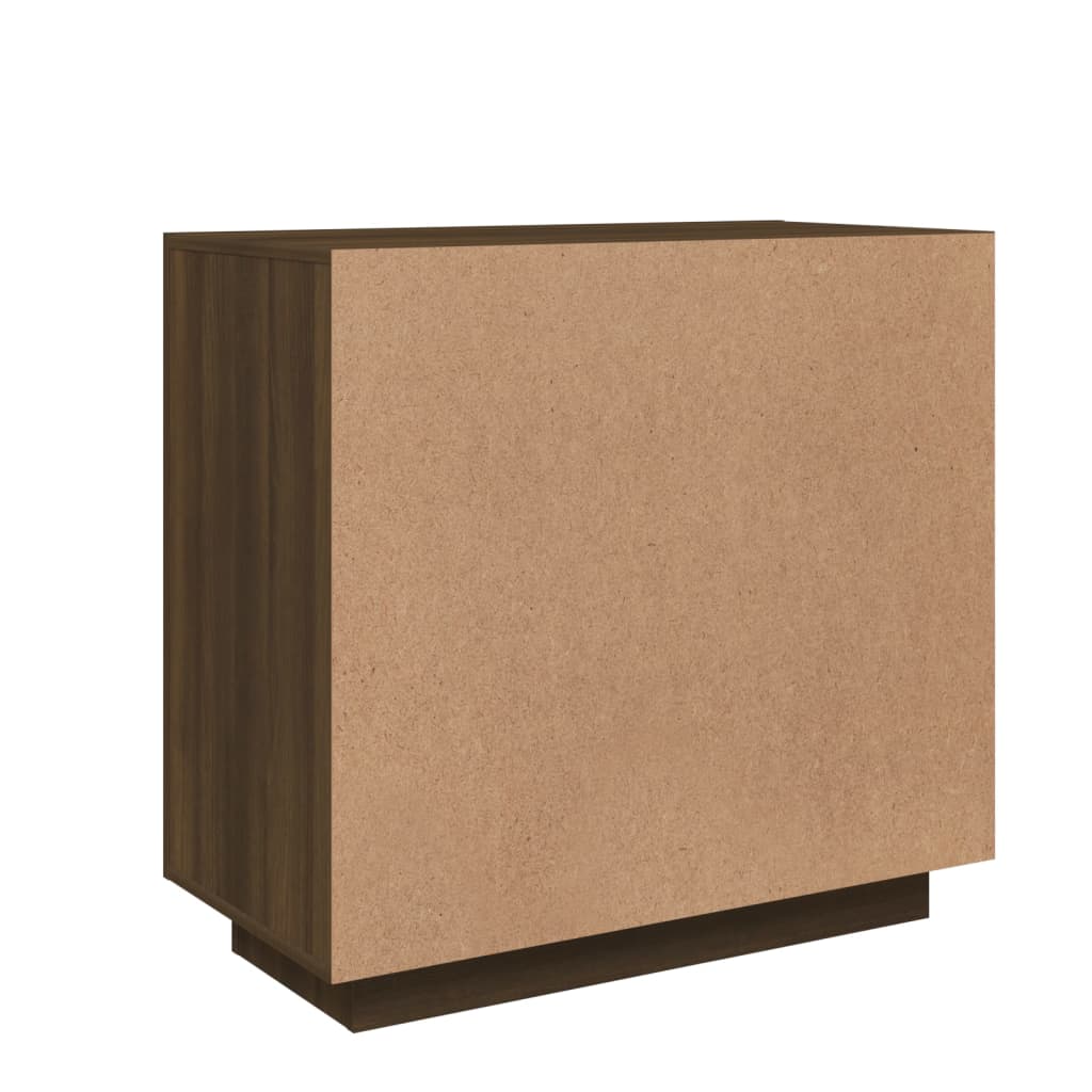 Aparador 80x40x75 cm madeira processada cor carvalho castanho