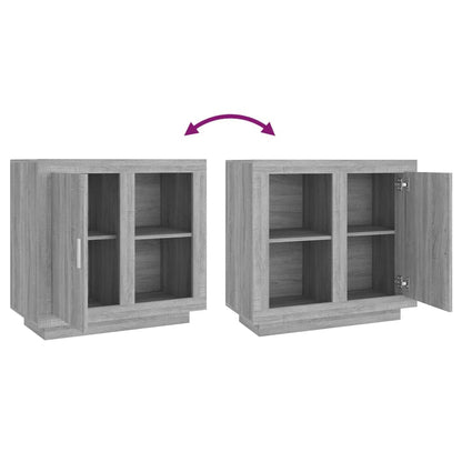 Aparador 80x40x75 cm cinzento sonoma