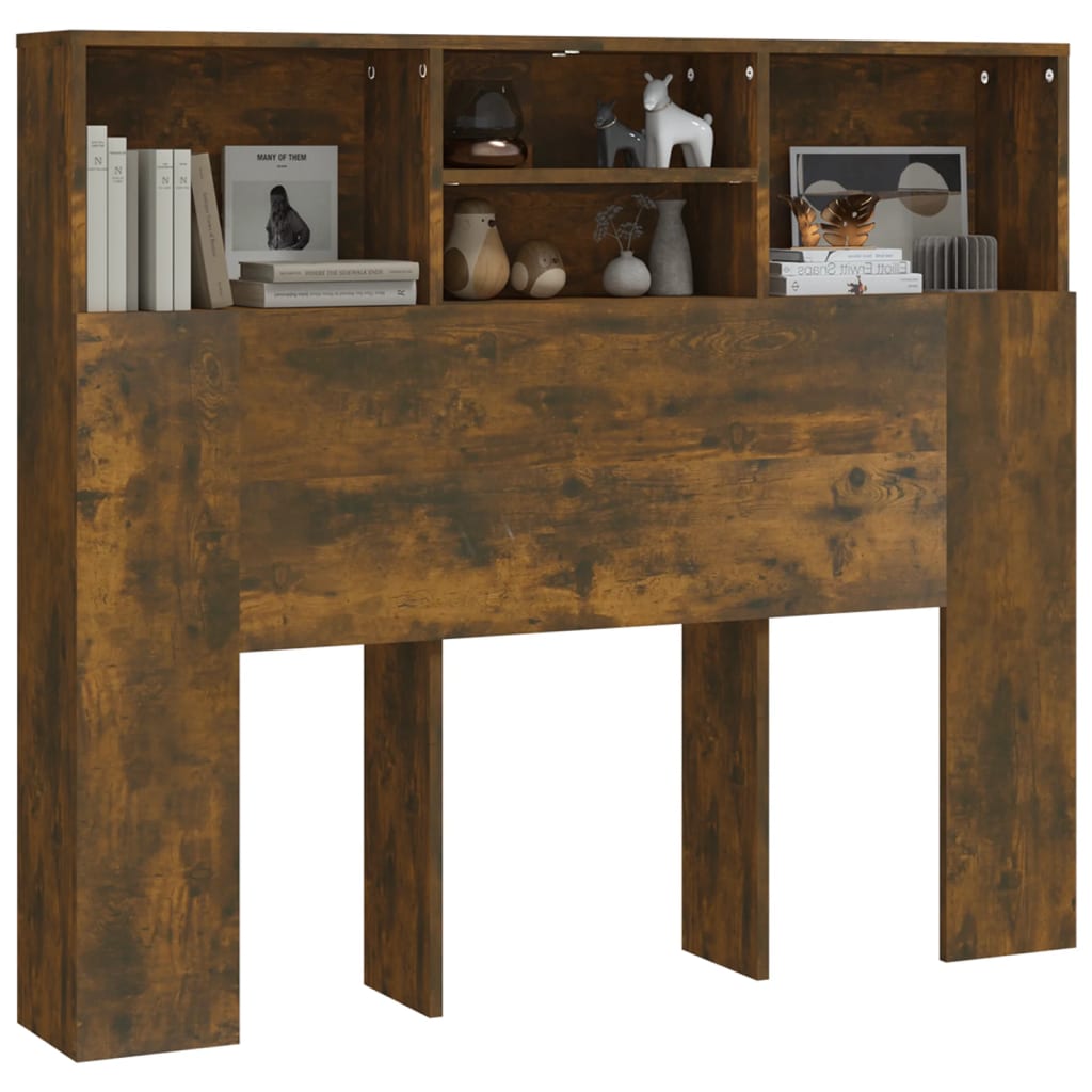 Armário de cabeceira 120x19x103,5 cm cor carvalho fumado